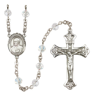 Sterling Silver 6mm Saint Ignatius of Loyola  Engraved Catholic Rosaries