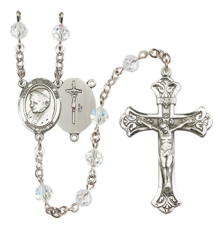 Sterling Silver 6mm Pope Emeritace  Benedict XVI Rosary
