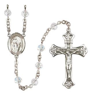 Sterling Silver 6mm Austrian Crystal Saint Susanna Rosary in Crystal