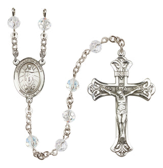 Sterling Silver 6mm Austrian Crystal Our Lady of Tears Rosary in Crystal