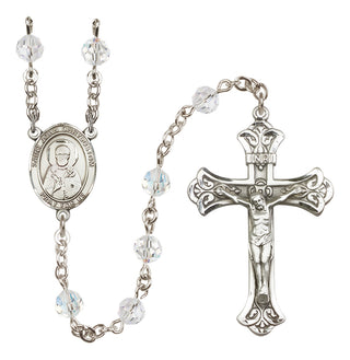Sterling Silver 6mm Saint John Chrysostom  Engraved Catholic Rosaries