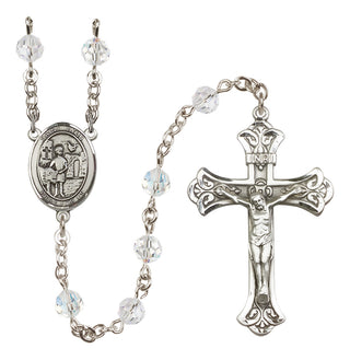 Sterling Silver 6mm Saint Vitus  Engraved Catholic Rosaries