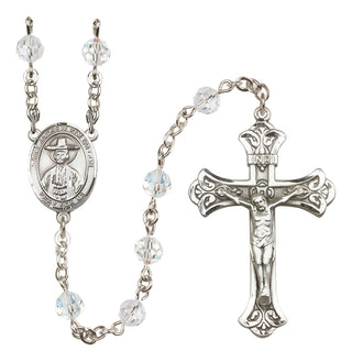 Sterling Silver 6mm Saint Andrew Kim Taegon  Engraved Catholic Rosaries