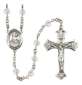 Sterling Silver 6mm Saint Honorius of Amiens  Engraved Catholic Rosaries