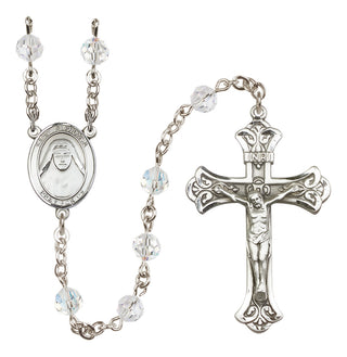 Sterling Silver 6mm Saint Alphonsa of India  Engraved Catholic Rosaries
