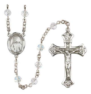 Sterling Silver 6mm Saint Jeanne Jugan  Engraved Catholic Rosaries
