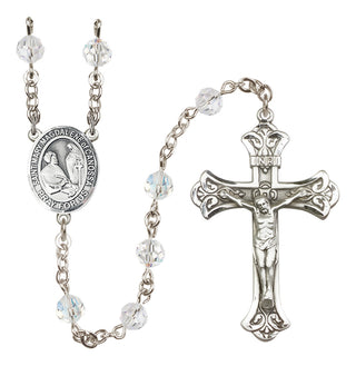 Sterling Silver 6mm Saint Mary Magdalene of Canossa  Engraved Catholic Rosaries