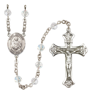 Sterling Silver 6mm Austrian Crystal Saint Norbert of Xanten Rosary in Crystal