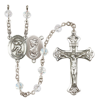Sterling Silver 6mm Saint Christopher/Swimming Rosary
