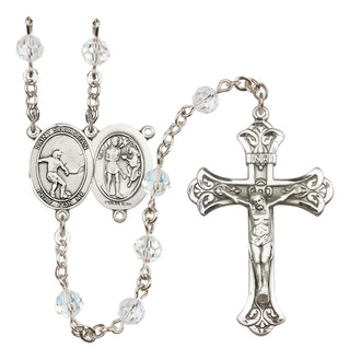 Sterling Silver 6mm Saint Sebastian / Soccer Rosary