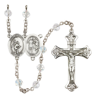 Sterling Silver 6mm Saint Sebastian / Tennis Rosary