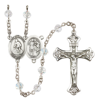 Sterling Silver 6mm Saint Sebastian/Wrestling Rosary