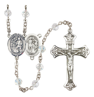 Sterling Silver 6mm Saint Sebastian/Karate Rosary
