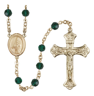 14kt Gold Filled 6mm Saint Emma Uffing  Engraved Catholic Rosaries