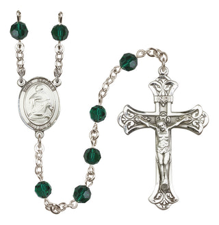 Sterling Silver 6mm Saint Charles Borromeo  Engraved Catholic Rosaries