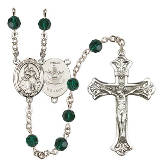 Sterling Silver 6mm Saint Joan of Arc / Army Rosary