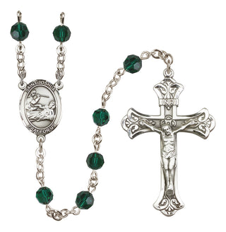 Sterling Silver 6mm Saint Joshua  Engraved Catholic Rosaries
