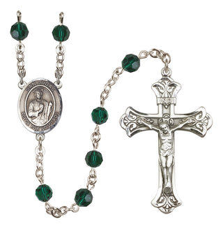 Sterling Silver 6mm San Judas  Engraved Catholic Rosaries