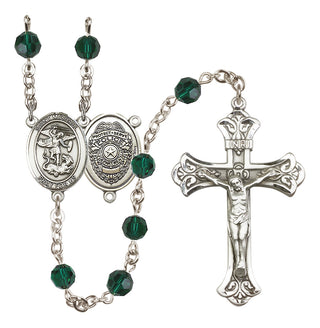Sterling Silver 6mm Saint Michael the Archangel/Policeman Rosary