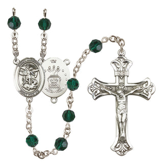 Sterling Silver 6mm Saint Michael / Air Force Rosary