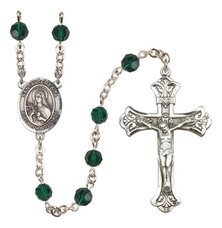 Sterling Silver 6mm Santa Teresita  Engraved Catholic Rosaries
