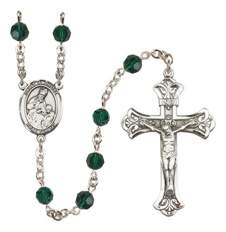 Sterling Silver 6mm Saint Ambrose  Engraved Catholic Rosaries