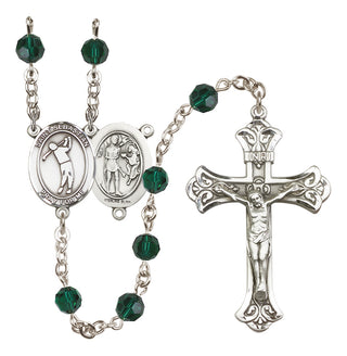 Sterling Silver 6mm Saint Sebastian/Golf Rosary
