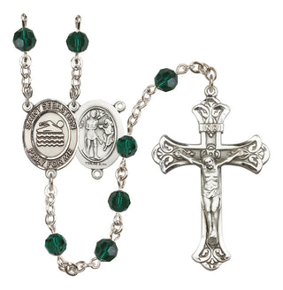 Sterling Silver 6mm Saint Sebastian/Swimming Rosary