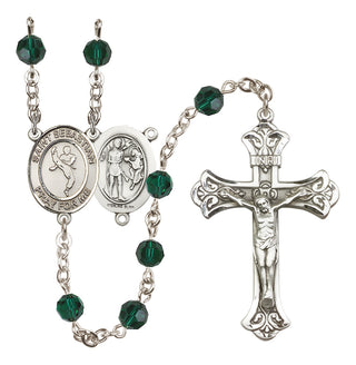 Sterling Silver 6mm Saint Sebastian/Martial Arts Rosary