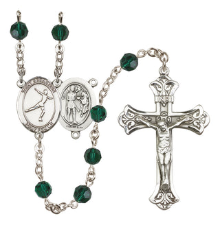 Sterling Silver 6mm Saint Sebastian/Figure Skating Rosary