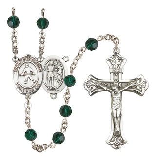 Sterling Silver 6mm Saint Sebastian/Field Hockey Rosary