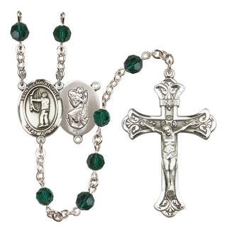 Sterling Silver 6mm Saint Christopher/Archery Rosary