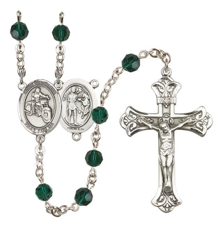Sterling Silver 6mm Saint Sebastian / Motorcycle Rosary