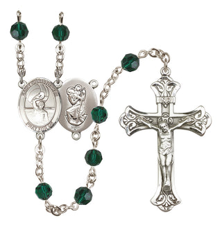 Sterling Silver 6mm Saint Christopher/Water Polo Men Rosary