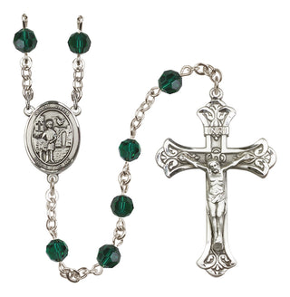 Sterling Silver 6mm Saint Vitus  Engraved Catholic Rosaries