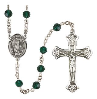 Sterling Silver 6mm Saint Juliana of Cumae  Engraved Catholic Rosaries