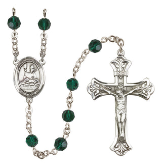 Sterling Silver 6mm Saint Honorius of Amiens  Engraved Catholic Rosaries