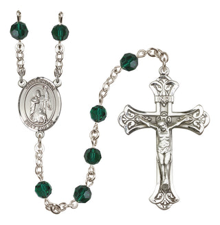 Sterling Silver 6mm Saint Drogo  Engraved Catholic Rosaries