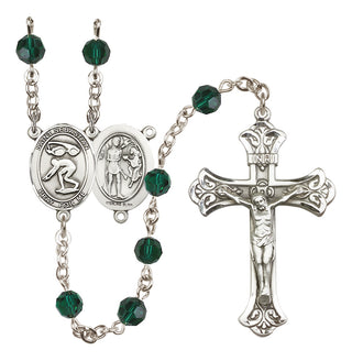 Sterling Silver 6mm Saint Sebastian/Swimming Rosary