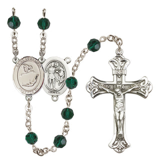 Sterling Silver 6mm Saint Sebastian/Gymnastics Rosary