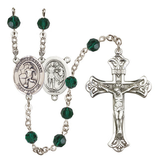 Sterling Silver 6mm Saint Sebastian/Soccer-Women Rosary