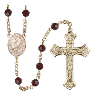 14kt Gold Filled 6mm San Martin Caballero  Engraved Catholic Rosaries