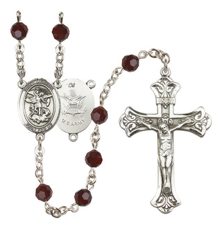 Sterling Silver 6mm Saint Michael / Army Rosary