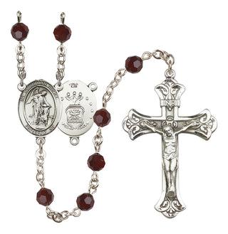 Sterling Silver 6mm Guardian Angel / Air Force Rosary