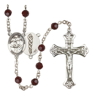 Sterling Silver 6mm Saints Cosmas & Damian / Doctors Rosary