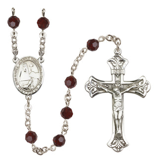 Sterling Silver 6mm Saint Jeanne Chezard de Matel  Engraved Catholic Rosaries
