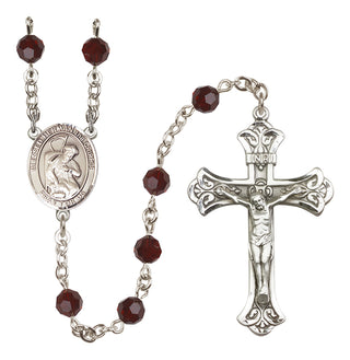 Sterling Silver 6mm Blessed Herman the Cripple  Engraved Catholic Rosaries