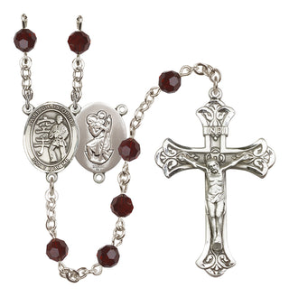 Sterling Silver 6mm Saint Christopher / Karate Rosary