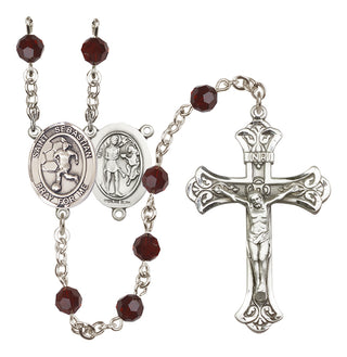 Sterling Silver 6mm Saint Sebastian/Soccer-Women Rosary