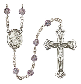 Sterling Silver 6mm Saint Dymphna  Engraved Catholic Rosaries